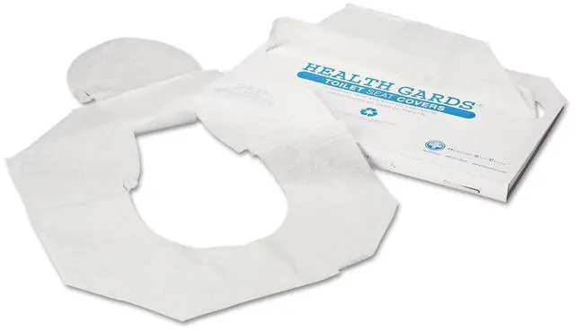 Main image of Health Gards Toilet Seat Covers 14.25x16.5 White 250 Covers/Pk 20 Pks/Ctn HG5000