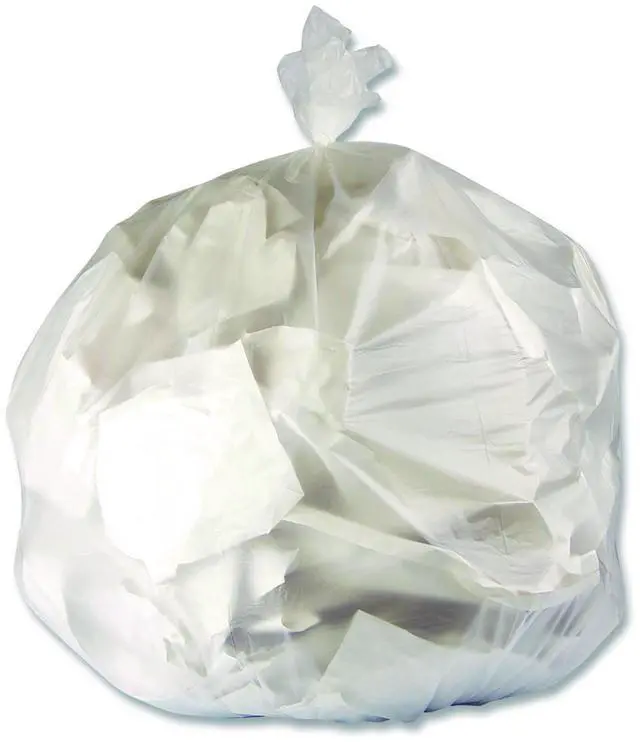 Main image of High-Density Waste Can Liners 33 gal 11 mic 33 x 40 Natural Roll 25 Bags/Roll 20 Rolls/Carton Z6640MNR03