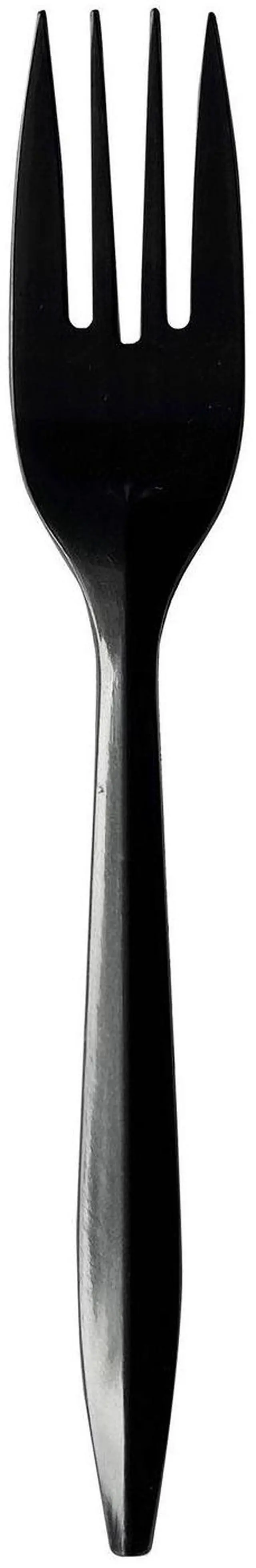 Main image of Mediumweight Polypropylene Cutlery Fork Plastic Black 1000/Carton BWKFORKBLPP