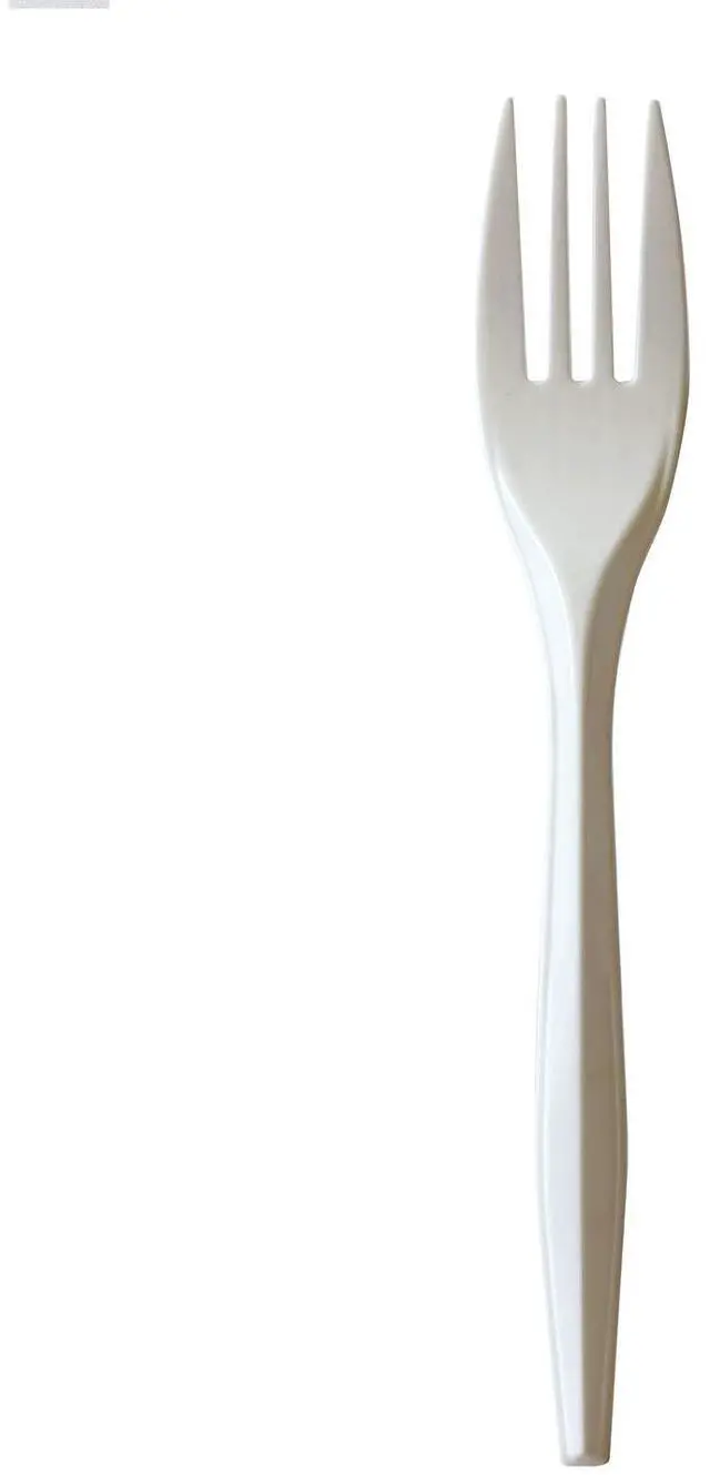 Main image of Mediumweight Polypropylene Cutlery Fork 5.51" Plastic White 1000/Carton BWKFORKPPMW