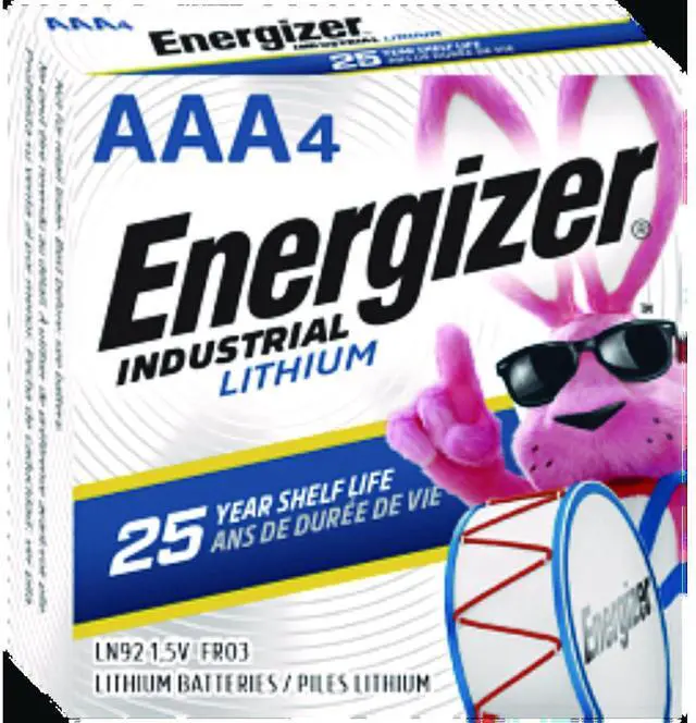 Main image of Energizer Industrial Lithium AAA Battery 1.5 V 4/Pack LN92PK