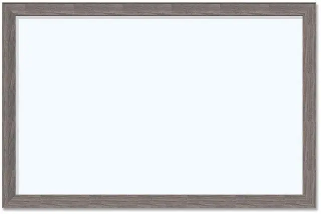 Main image of Magnetic Dry Erase Board with Rustic Frame 36" x 24" Actual Size: 35" x 23" White Surface Brown Wood Frame 4890U0001