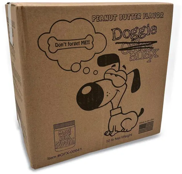 Main image of Office Snax Doggie Biscuits, Peanut Butter, 10lb Box OFX00641