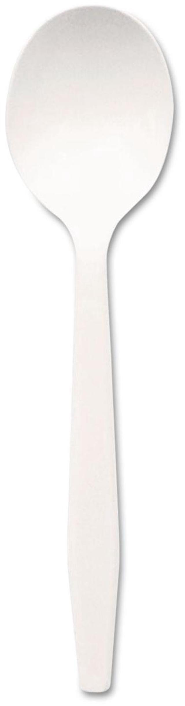 Main image of Plastic Cutlery Mediumweight Soup Spoon White 1000/Carton PSM21