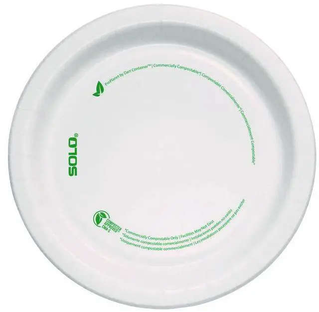 Main image of Compostable Paper Dinnerware ProPlanet Seal Plate 6" dia White 500/Carton OFMP6PLANET