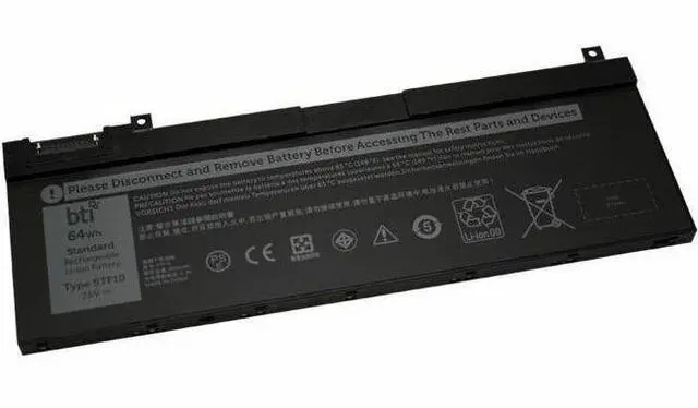 Main image of BTI 451-BCGO-BTI 7.6V 64WHR LI-ION BATTERY 0RY3F9 RW15F 451-BCGO RY3F9 5TF10 CN-0RY3F9 PRECISION 7530 PRECISION 7540 PRECISION 7730 PRECISION 7740