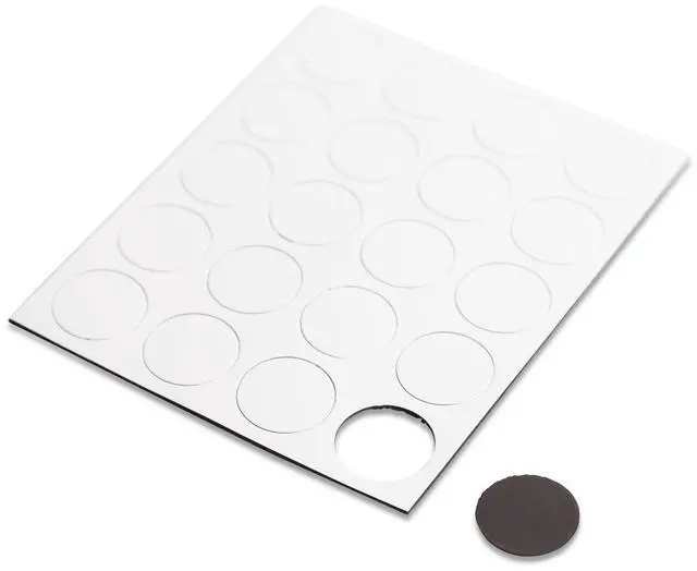 Main image of Heavy-Duty Board Magnets Circles 0.75" Diameter White 20/Pack 5147U0024