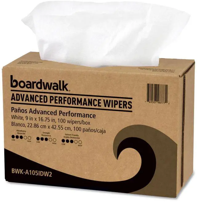 Main image of Boardwalk Advanced Performance Wipers 9 x 16.75 White 1000/Carton BWKA105IDW2