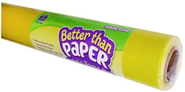 Main image of Better Than Paper Bulletin Board Roll 4 ft x 12 ft Yellow Gold TCR77369
