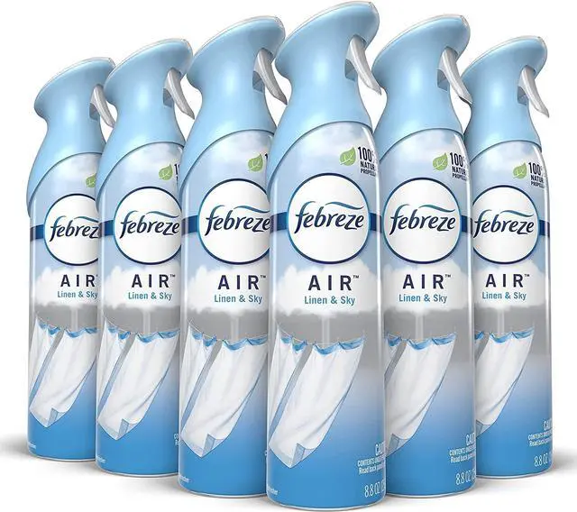 Main image of Febreze AIR Linen and Sky 8.8 oz Aerosol Spray pack of 6, 96256