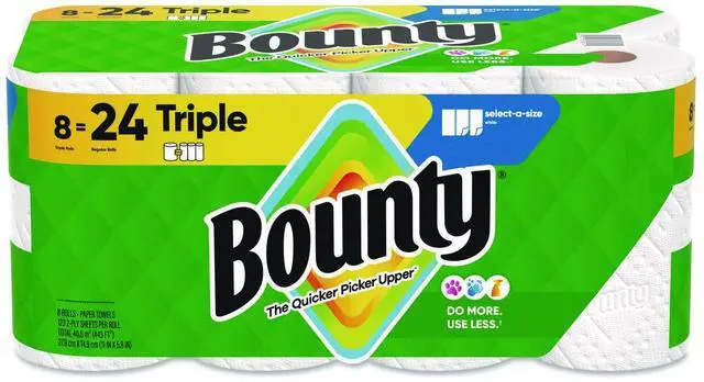 Main image of Select-a-Size Kitchen Roll Paper Towels 2-Ply White 6 x 11 123 Sheets/Roll 8 Triple Rolls/Carton 80799715