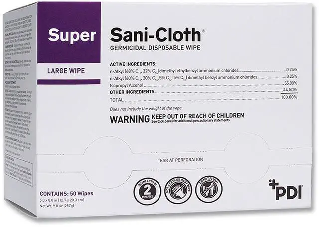 Main image of Sani-Cloth Super Individually Wrapped Germicidal Disposable Lg Wipes 50Pk H04082