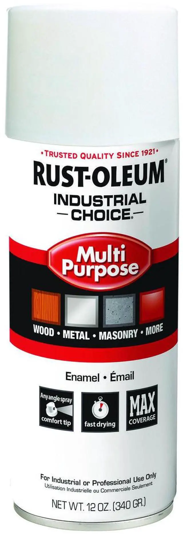 Main image of Industrial Choice 1600 System Multi-Purpose Enamel Spray Paint Gloss White 12 oz Aerosol Can 6/Carton 1692830V