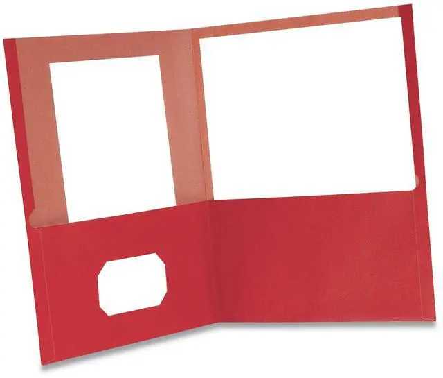 Main image of Oxford Earthwise Recycled Paper Twin-Pocket Portfolio 11 x 8.5 Red 10/Pk 00573EE