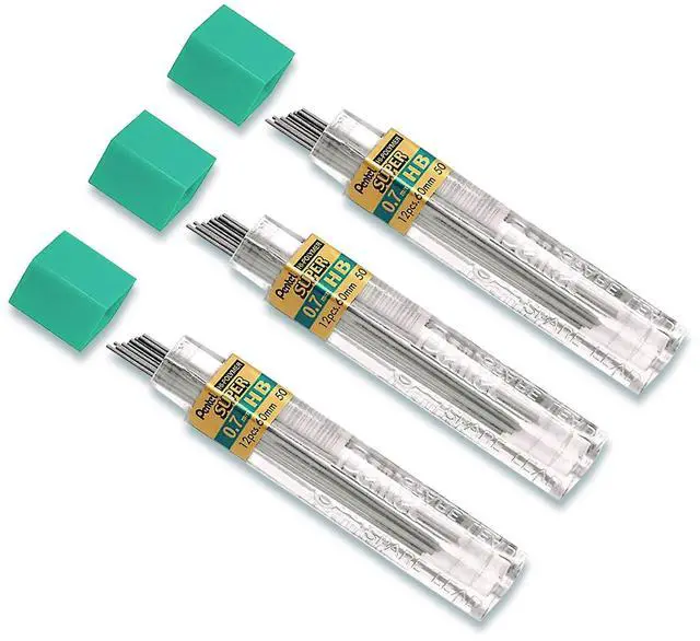 Main image of Super Hi-Polymer Lead Refill, 0.7 mm, HB, Black, 36/Pack