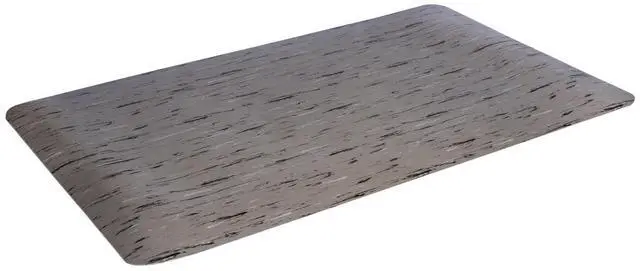 Main image of Crown CU 2436GY Cushion-Step Marbleized Rubber Mat - Rectangular - Gray Smooth Surface - 24" x 36"