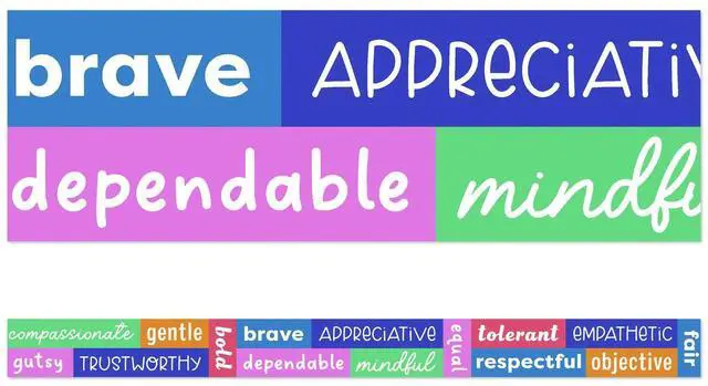 Main image of Carson Dellosa We Stick Together Straight Borders 3"x3ft Multicolor 12Ct 108520