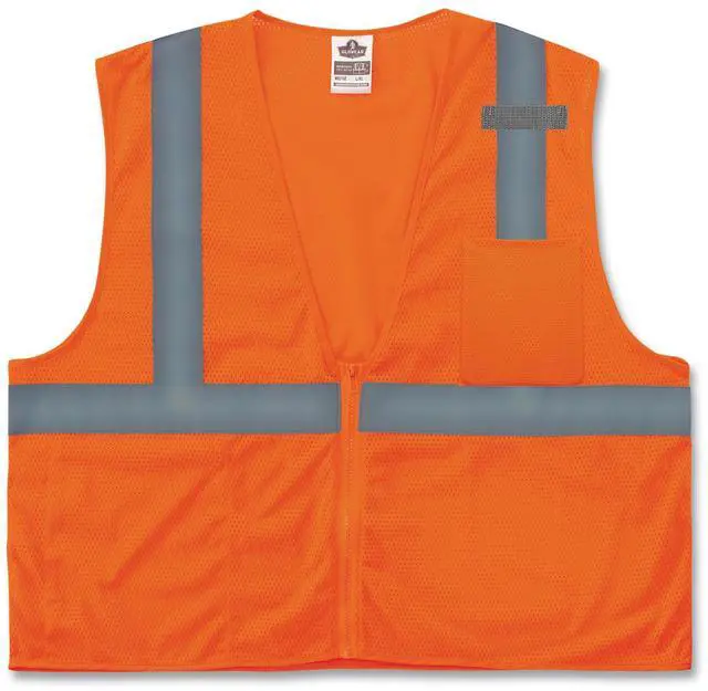 Main image of GloWear 8210Z Class 2 Economy Mesh Vest Polyester Orange 4X-Large/5X-Large 21049