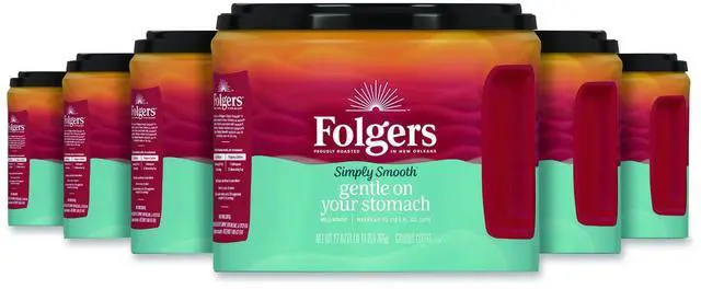 Main image of Simply Smooth Ground Coffee Gentle On Your Stomach 27 oz Canister 6/Carton 30446CT