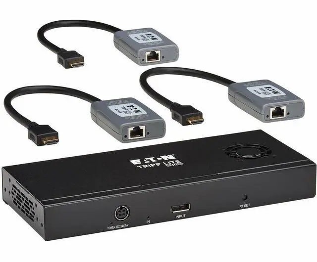 Main image of Tripp Lite 3-Port DisplayPort to HDMI Splitter/Extender Kit over Cat6, TAA