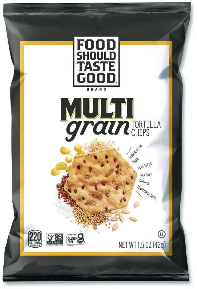 Main image of Tortilla Chips Multigrain with Sea Salt 1.5 oz. 24/Carton 9776131