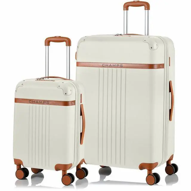 Main image of CHAMPS Vintage Collection 2-piece Hardside Luggage set Ivory S1016IVORY