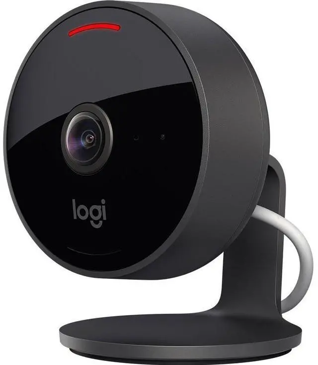 Alt view image 2 of 20 - Logitech 961-000489 Indoor HD Network Camera - Graphite - 15 ft Infrared Night Vision - Table Mount, Shelf Mount, Wall Mount, Ceiling Mount - Apple HomeKit Supported - IP64 - Water Proof