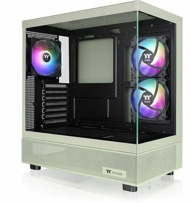 Alt view image 8 of 13 - Thermaltake View 270 Plus TG ARGB ATX Mid-Tower Gaming Computer Case Matcha Green (CA-1Y7-00MEWN-01)