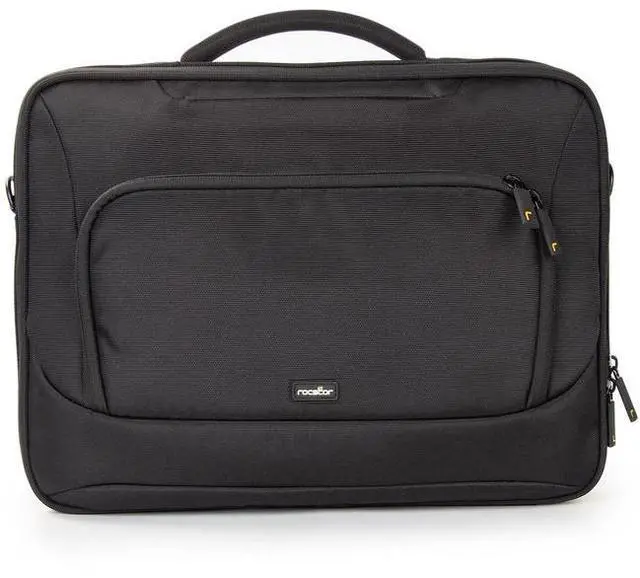 Alt view image 6 of 7 - Rocstor Premium 15.6" & 16" Professional Frontloading Universal Briefcase Laptop Case - Weather & Water Resistant - RFID Blocking Pocket - Lightweight - Exterior 1200D Polyester