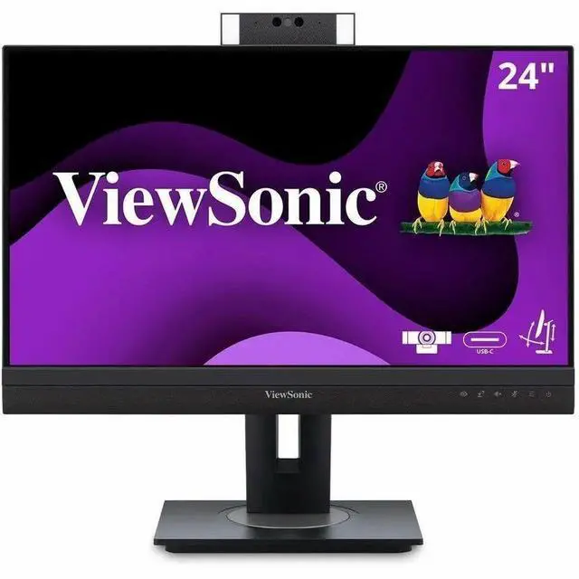 Alt view image 17 of 20 - ViewSonic VG2457V 24 Inch 1080p Video Conference Docking Monitor with Windows Hello Compatible IR Webcam, Advanced Ergonomics, and 90W USB C for Home and Office