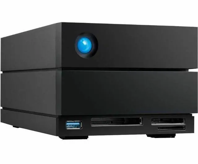 Alt view image 2 of 10 - LaCie 2big Dock 16TB USB 3.2 Gen 2 External Hard Drive STLG16000400 Black