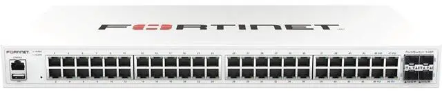 Main image of Fortinet FortiSwitch-148F, Layer 2 FortiGate switch controller compatible switch with 48 GE RJ45 + 4 10G SFP+ ports | FS-148F