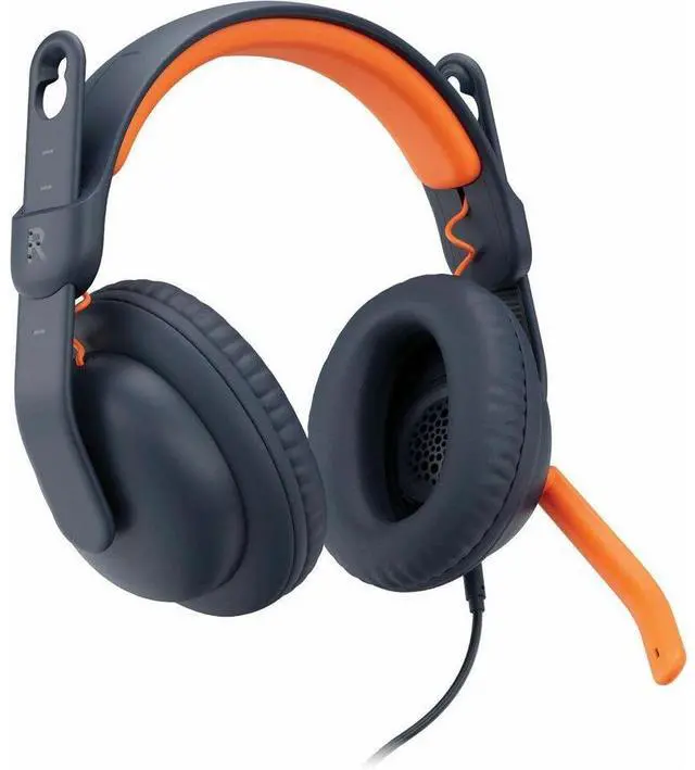Alt view image 8 of 14 - Logitech Zone Learn Headset - Stereo - Mini-phone (3.5mm) - Wired - On-ear - Binaural - Circumaural - 4.30 ft Cable - Noise Canceling - Classic Blue
