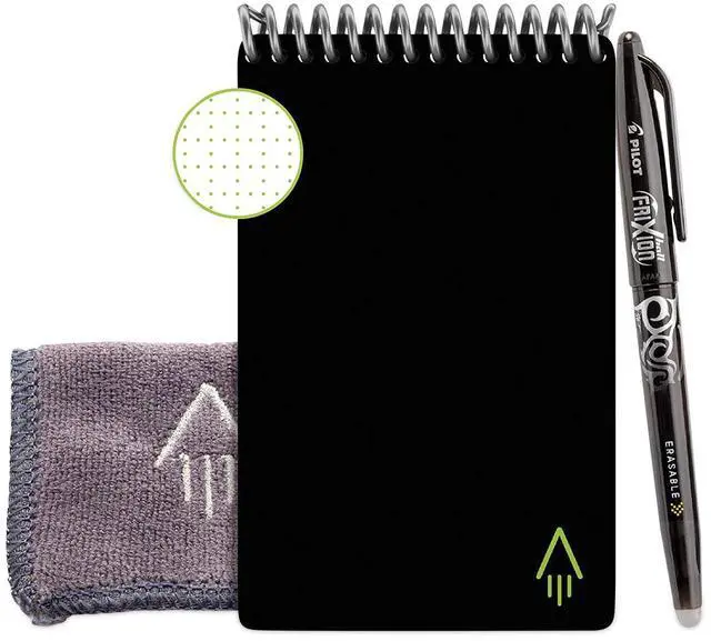 Alt view image 2 of 2 - Mini Notepad Black Cover Dot Grid Rule 3 x 5.5 White 24 Sheets RNCMDMBLK