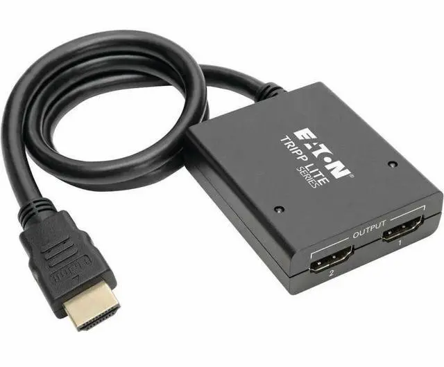 Alt view image 7 of 13 - Tripp Lite 2-Port HDMI Splitter - UHD 4K, International AC Adapter - 3840 ? 2160 - 2 x HDMI Out - Gold Plated