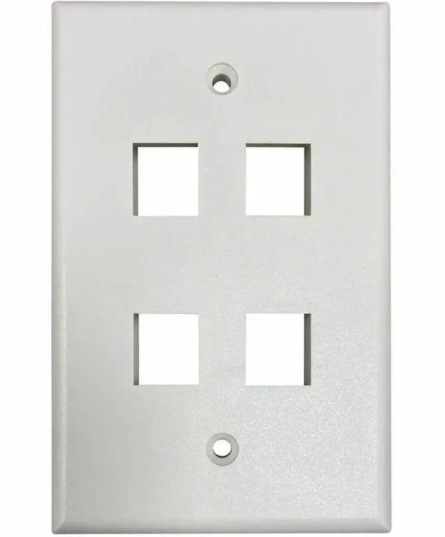Main image of Tripp Lite Safe-IT 4-Port Single-Gang Keystone Plate Ivory Matte N042AB004IVM