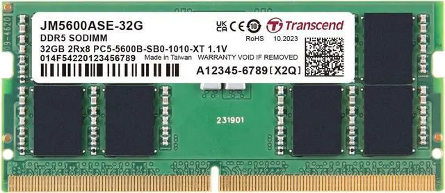 Alt view image 3 of 7 - 32GB JM DDR5 5600 SO-DIMM  1.1V