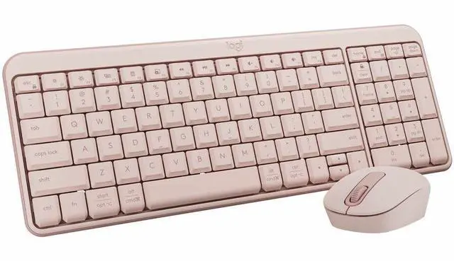 Alt view image 8 of 14 - Logitech MK250 Bluetooth Wireless Mouse and Keyboard Combo: Fast & Easy Connectivity, Compact Wireless Keyboard, Ambidextrous Mouse (Graphite) - Wireless Bluetooth Keyboard - Rose - Wireless Bluet