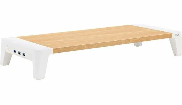 Alt view image 4 of 10 - Tripp Lite Monitor Riser for Desk Wood Top USB-A Charge and Data Ports MR229USB