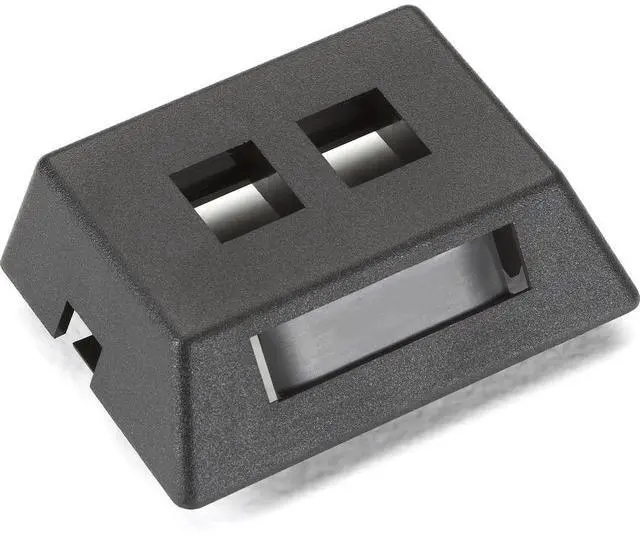 Main image of Black Box GigaStation2 Modular Furniture Wallplate 2-Port Black