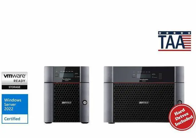 Alt view image 3 of 13 - BUFFALO TeraStation TS5820DN9608 8-Bay NAS 96TB (8x12TB) with NAS-Grade Hard Drives Included Desktop Network Attached Storage