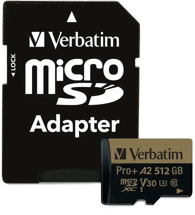 Main image of Verbatim Pro+ 512 GB Class 10/UHS-I U3 microSDXC 1 Each