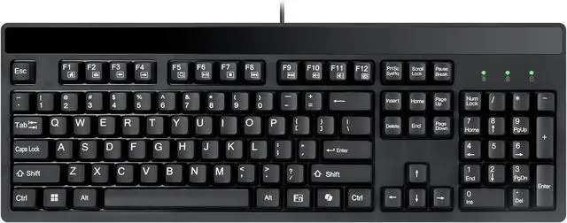 Alt view image 7 of 13 - Adesso EasyTouch 130 Full Sized Wired Mechanical Keyboard With CoPilot AI Hotkey - Cable Connectivity - USB Interface - RGB LED - 104 Key(s) - CoPilot, Multimedia Hot Key(s) - Windows, Mac OS - Englis