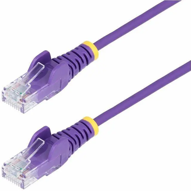 Alt view image 5 of 9 - StarTech 10ft Purple Slim CAT6 Ethernet Cable, Snagless, 100W PoE, UTP, LSZH, 28AWG Bare Copper Wire, Slim RJ45 Network Patch Cord, Fluke Tested N6PAT10PLS