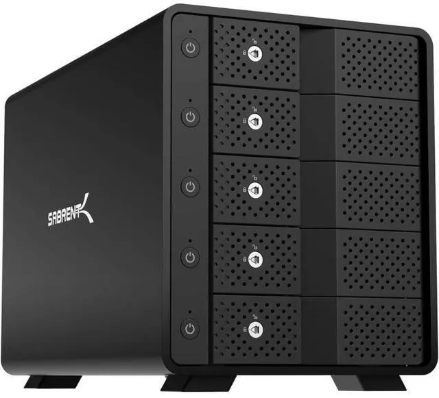 Alt view image 12 of 12 - SABRENT USB 3.2 5-Bay 3.5" SATA Hard Drive Tray-Less Docking Station (DS-SC5B)