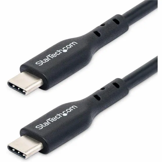 Alt view image 2 of 7 - StarTech 15ft (4.5m) USB-C Charging Cable, Charge & Sync, 60W (3A) PD, USB 2.0 Laptop Charger Cable, TPE Jacket - Black USB C Charging Cord Model USB2CC15FBKE