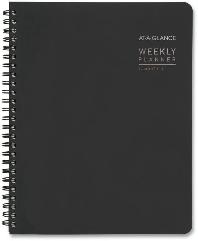 Main image of AT-A-GLANCE® Contemporary Lite 2026 Weekly Monthly Planner, Black, Medium, 7" x 8 3/4"