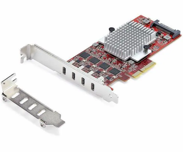 Alt view image 5 of 11 - StarTech 4-Port USB Type-C PCIe Card, USB 3.2 10Gbps, USB-C PCI Express 3.0 Expansion Card, 4x Independent USB Controllers, Windows/Linux/macOS, TAA-Compliant - P10Q4C-USB-CARD