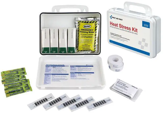 Main image of Unitized OSHA Compliant Heat Stress Kit 26 Pieces Plastic case 5250
