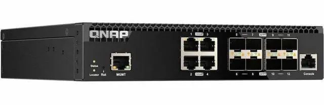 Alt view image 2 of 8 - QNAP QSW-M3212R-8S4T Ethernet Switch QSWM3212R8S4TUS